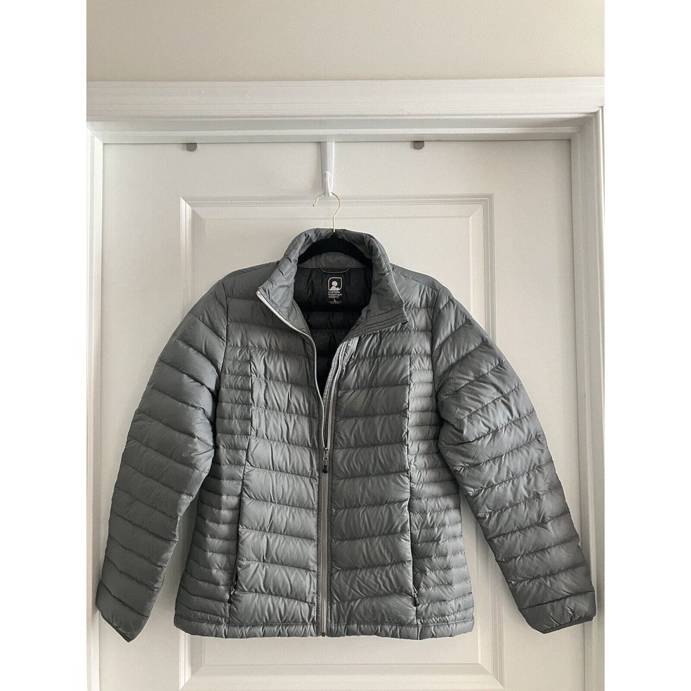 Men's Gray Easter Mountain Goose Downtek Water Repellent Down Jacket Size Large